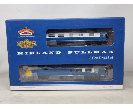 A boxed Bachmann 00 gauge DCC fitted Midland Pullman 6 Car Set in Nanking blue with yellow ends livery, in unused condition