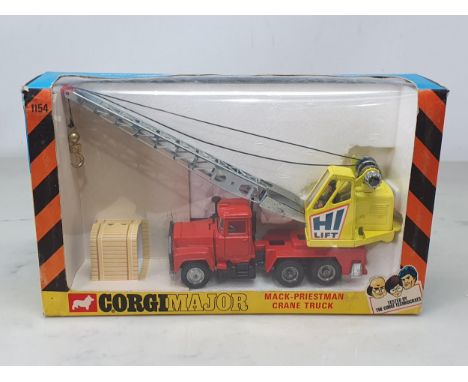 A boxed Corgi Major No.1154 Mack-Priestman Crane Truck, Nr M, box Ex plus