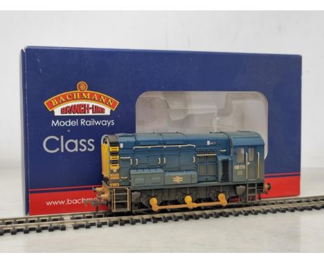 A boxed Bachmann 00 gauge DCC  fitted 08 Diesel Shunter in BR blue weathered livery, in unused condition