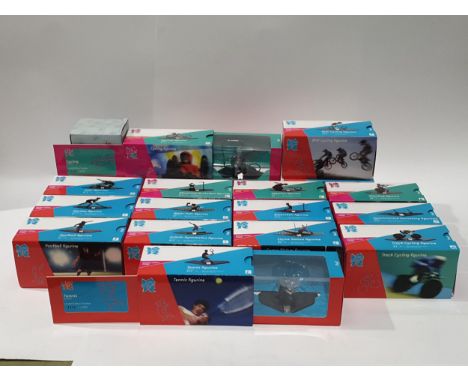 Sixteen boxed Corgi London Olympics 2012 Figures of Sporting Athletes and a boxed Sailor Figure