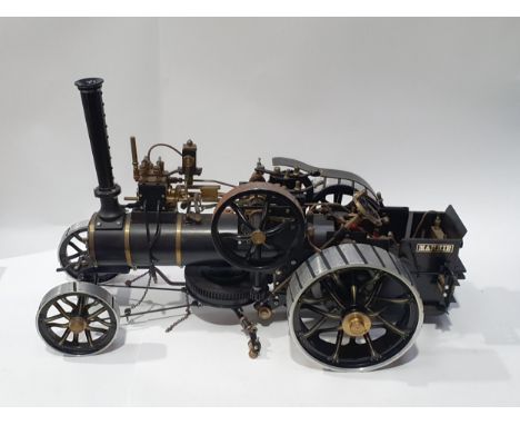 A finely built c.1 1/2in scale Markie live steam Model of a Burrell Ploughing Engine, appears unused and in excellent conditi
