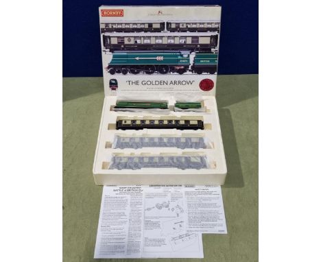 A boxed Hornby 00 gauge 'The Golden Arrow' Train Pack with Battle of Britain Class Locomotive, in unused condition