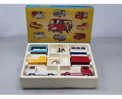 A boxed Corgi Toys Gift Set No.24 Constructor Set with Commer 3/4 ton Chassis, complete in Ex plus condition, box VG-Ex (smal