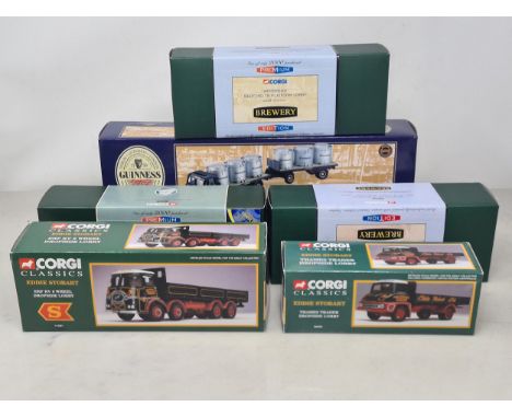 Three boxed Corgi Premium 'Fleets of Renown' limited edition Models including Bedford TK 'Whitbread' Lorry, ERF 8 wheel 'Scot