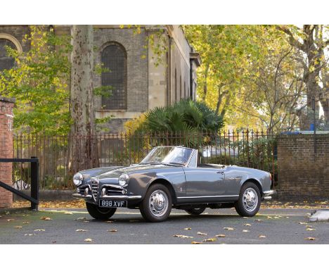 1961 Alfa Romeo Giulietta Spider Coachwork by Carrozzeria Pininfarina Registration no. 898 XVF Chassis no. AR 171451 Engine n