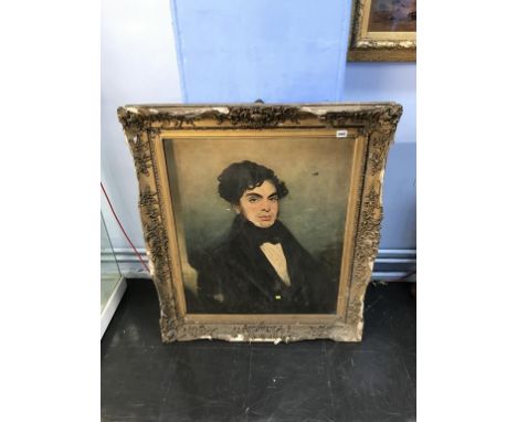 A 19th century portrait of a gentleman, 62cm x 74cm