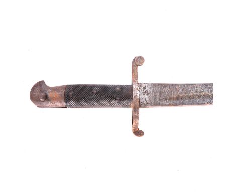Victorian presentation sword-bayonet, 58cm blade marked Parker, Field &amp; Son, 233 Holborn, London, engraved '2nd LEICESTER