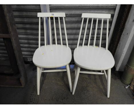 Pair of Modern Stick Back Chairs 