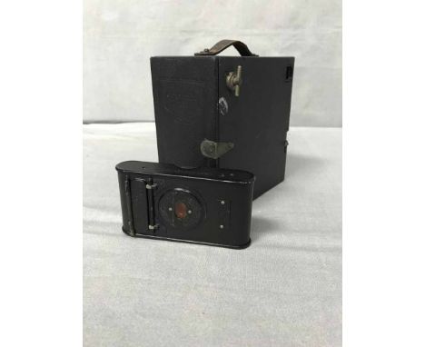 EARLY 20TH CENTURY POCKET KODAK CAMERA IN ORIGINAL CASEalong with another similar camera