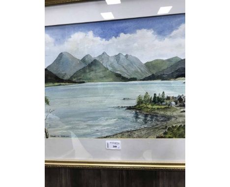 WATERCOLOUR BY JAMES W.DOWtogether with a signed print after W Binnie