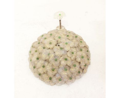 A vintage Murano glass flower form light fitting - 28cm dia 