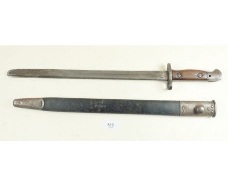 A 1907 Wilkinson bayonet with sheath