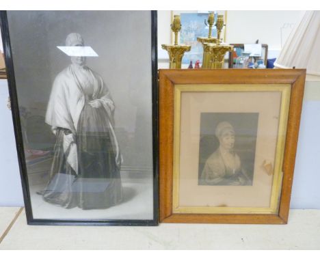 ELIZABETH FRY, Philanthropist &amp; Reformer.&nbsp;&nbsp;Framed full length stipple engraving after George Richmond of Elizab