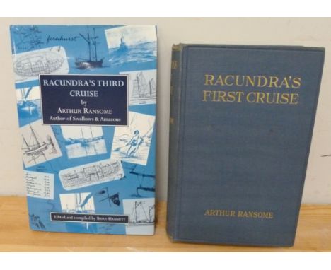 RANSOME ARTHUR.&nbsp;&nbsp;Racundra's First Cruise. Illus. &amp; charts. Orig. blue cloth. First Edition, 1923; &amp; 1 other