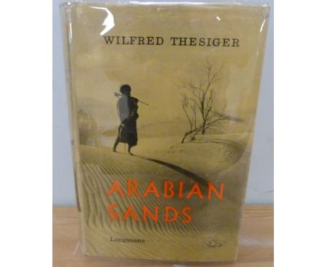 THESIGER WILFRED.&nbsp;&nbsp;Arabian Sands. Illus. &amp; maps. Fldg. map in pocket. Orig. red cloth in d.w. First Edition, 19