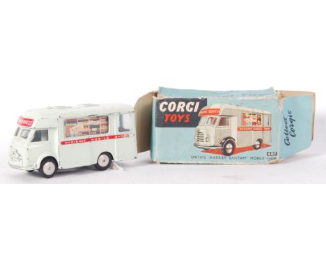 An original vintage Corgi diecast &nbsp;model car of a Smith's Karrier Bantam Mobile Shop 407. Within its original box.&nbsp;
