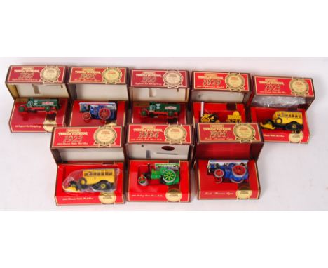 A collection of 8x original Matchbox 'Models Of Yesteryear' diecast model vehicles to include; Y-21 Steam Roller, Y-19 Showma
