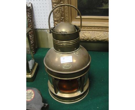 A brass starboard/port boat's lamp