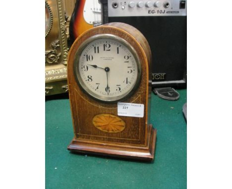 An Edwardian mahogany mantel clock by Mappin & Webb