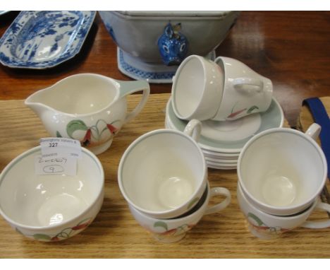 A Susie Cooper 'Amarylis' pattern part coffee service (9)