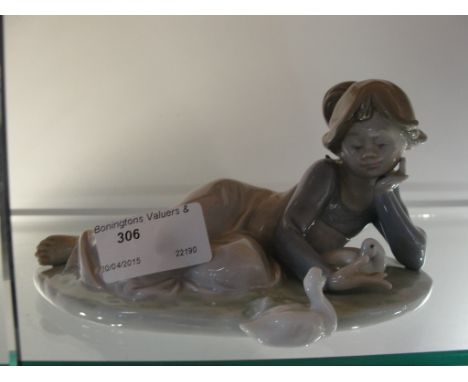 A Lladro figure of a girl with ducks, 5609
