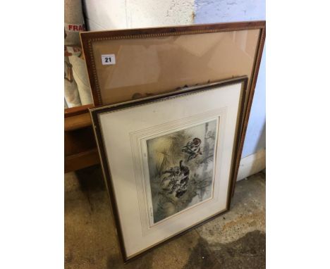 Two Henry Wilkinson etchings etc.