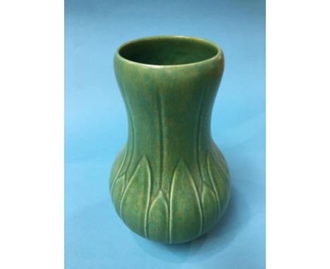 An Art Deco green baluster shaped vase, number 2995