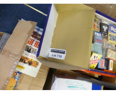 Trade Cards : Box of sticker books, ,varoius subjects, and a box of playing cards.
