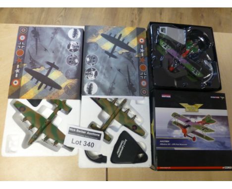 Die-cast : Corgi Aviation Archive - AA 37804 Albatross DV - 1:48 boxed, and 2 Atlas planes also.