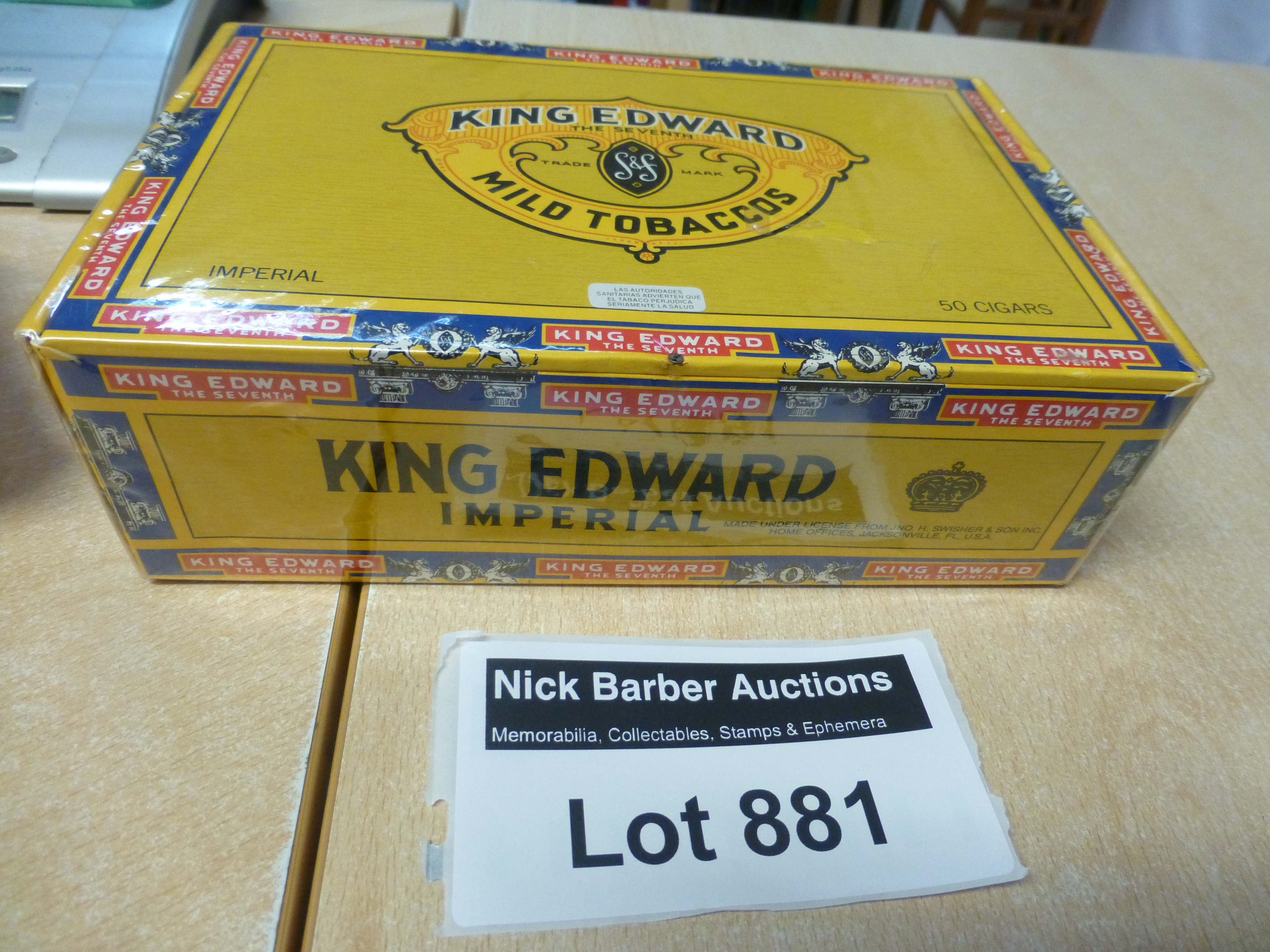 Collectables King Edward Imperial Cigars in box of 50, unopened