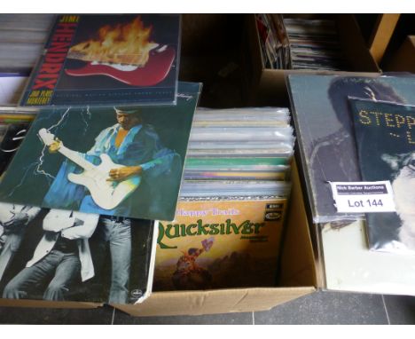 Records : 45+ prog rock albums incl Jimi Hendrix, Wishbone Ash, Spirit, Iron Butterfly etc, all sleeved, vgc.