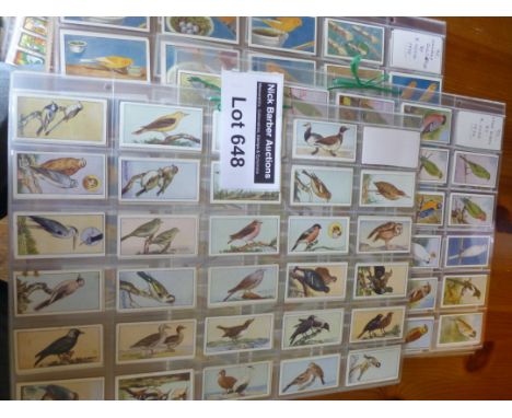 Cigarette Cards : Birds - R Hyde & Co, 3 sets, Birds 1928, Cage Birds 1930, Canary Culture 1930, all complete and good cond.