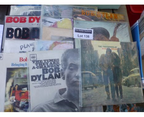 Records : Bob Dylan - lovely collection of Dylan albums (13) incl Freewheelin, Planet Waves, Desire etc, all vg+ condition.