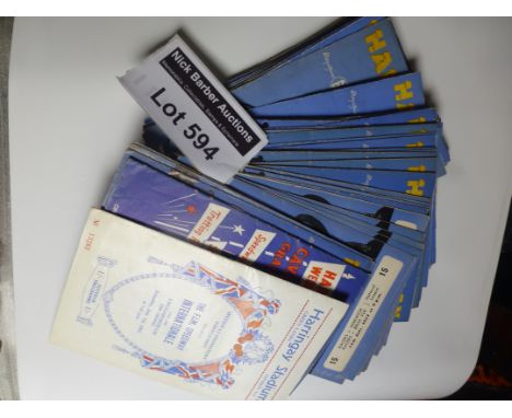 Speedway : Harringay Racers progs 1952-61, x 69, some r/staples, generally vgc.