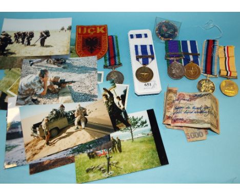 On instruction of the recipient: A group of six medals, awarded to 25052798 Pte R L Warrilow Para, comprising an Iraq Medal, 