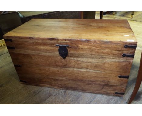 A teak trunk, 98 cm wide