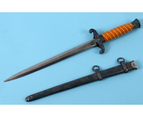 A German Third Reich Luftwaffe dagger and scabbard, the blade marked TIGER SOLINGEN  See illustration