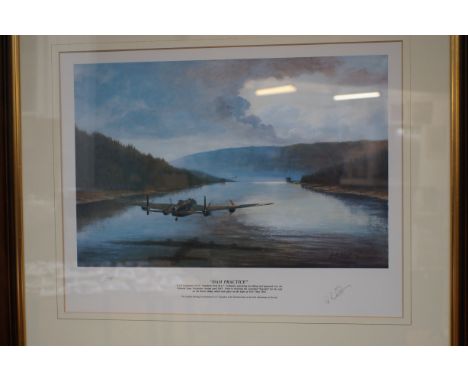 Limited edition 12/1000 signed print titled Dam Practise signed G R Wright  
