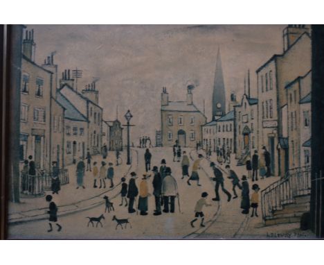 Framed L S Lowry framed print A Lancashire village