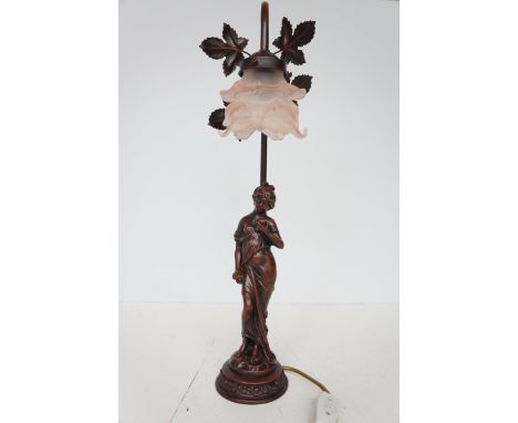 Resin classical figure lamp Height 54 cm 