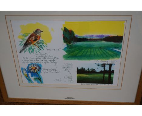 Harold Riley The Belfry sketch book print 48 cm x 60 cm including frame 