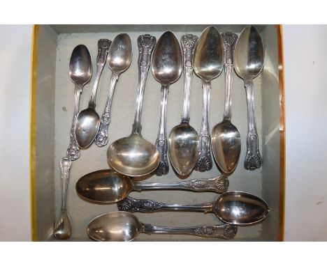 Five Dublin silver spoons; and a ladle by Smith &amp; Gamble and seven various other silver spoons approx. total weight 696gm