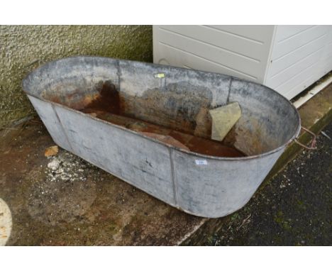 A vintage tin bath