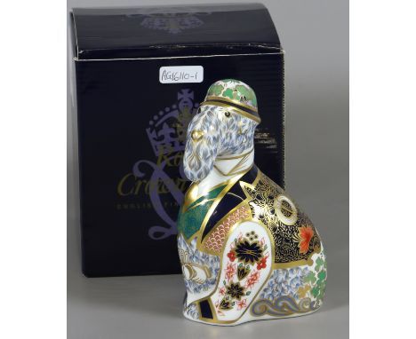 A boxed Royal Crown Derby paperweight with certificate. Irish blue Kerry first quality, number 565 of 1000 commisioned by Sin