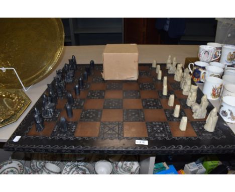 John Lewis Wooden Chess & Draughts Travel Game