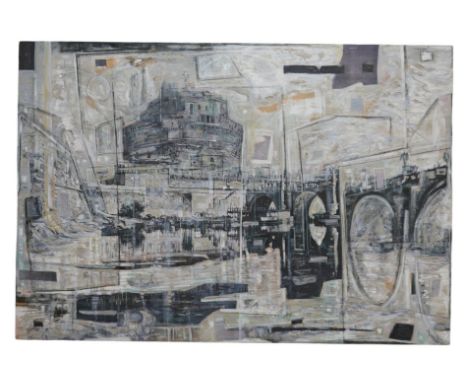 Daniela Gullotta (Italian, b. 1974): 'Castel S'Angelo 2010', mixed media on wood, 200 by 3.5 by 140cm, with Marlborough Fine 