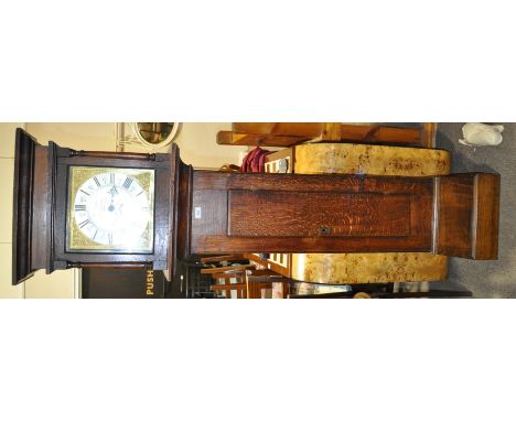 An 18th century 30-hour long case clock,
having a 11" square brass dial with 1 subsidiary dial, by Casper Cooper of Whitchurc