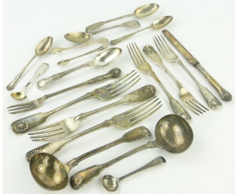 A group of miscellaneous silver flatware 24 oz.