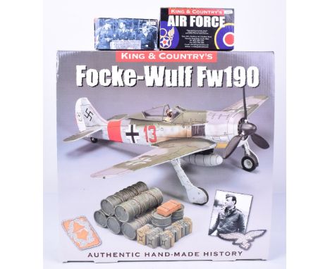 King and Country Luftwaffe sets LW28 Focke-Wulf FW190 (Limited edition 750), LW5 Ground Crew set and LW30 Leutnant Josef 'Sep