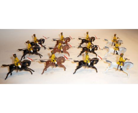  * Britains three sets 9261, British Indian Army Skinners Horse with trumpeters (E) 1965 (12)
